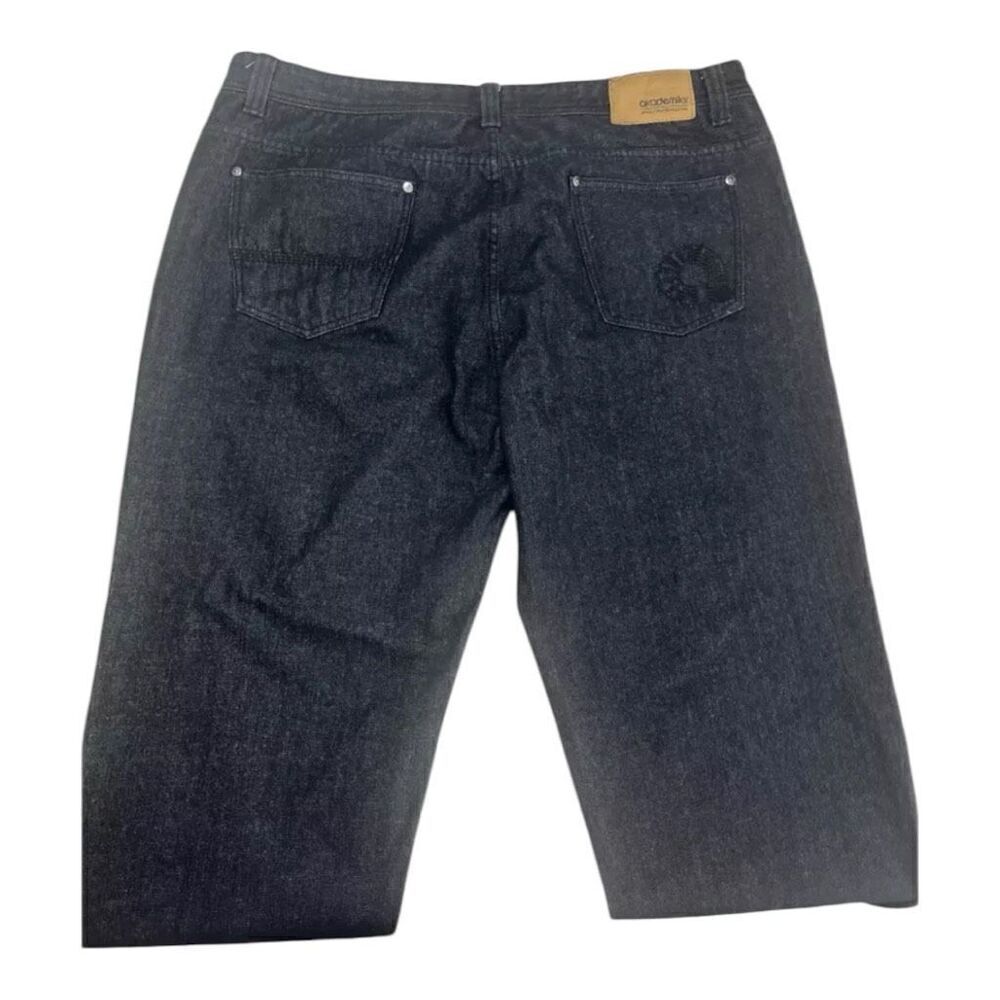 Akademiks Jeans Mens 44x30.6 Black Straight Leg 5-Pockets Casual Zipper Closure - Picture 4 of 11